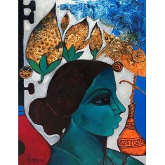 Abrar Ahmed, 12 x 16 Inch, Oil on Canvas, Figurative Painting, AC-AA-612 Abrar Ahmed, 12 x 16 Inch, Oil on Canvas, Figurative Painting, AC-AA-612